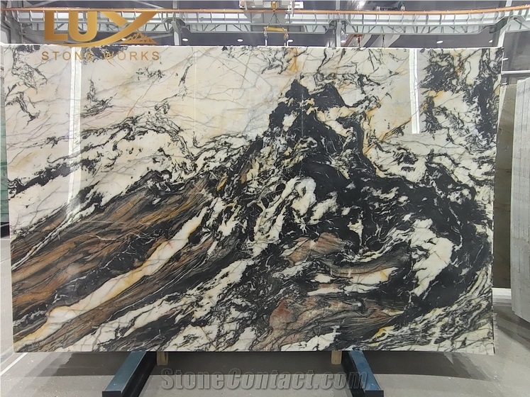 Atacama Black Quartzite Slabs,Brazil Black White Quartzite