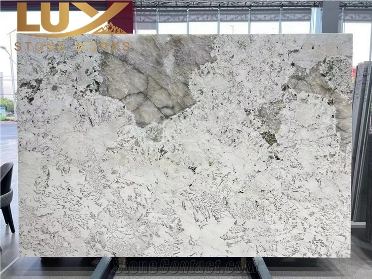 Luxury Patagonia Crystal White Quartzite Slabs