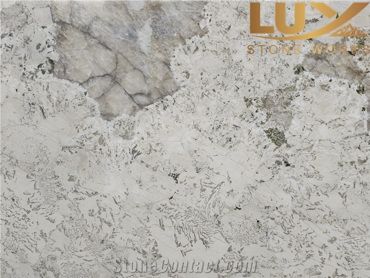 Luxury Patagonia Crystal White Quartzite Slabs