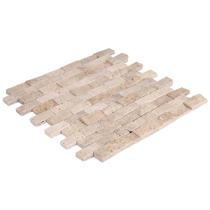 Splitface Beige Travertine Wall Mocaic Tiles