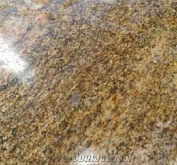 Amarillo Venezuela Granite Slabs, Giallo Guaimir Granite