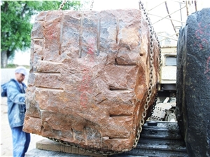 Multicolor Cardenal Granite Blocks, Cardenal Red Granite Blocks