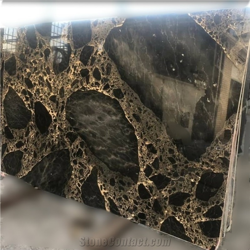 Black Gold Spot Marble Blocks