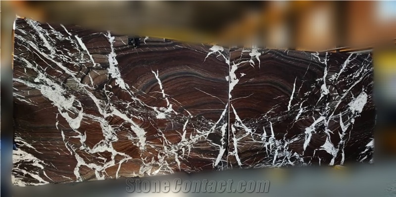 Red White Marble Blocks