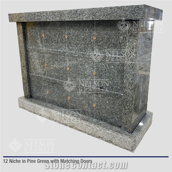 12 Niche In Pine Green Granite With Matching Doors