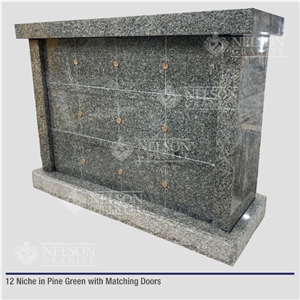 12 Niche In Pine Green Granite With Matching Doors