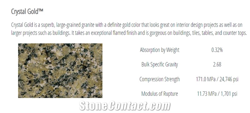 Crystal Gold  Granite Tiles, Slabs