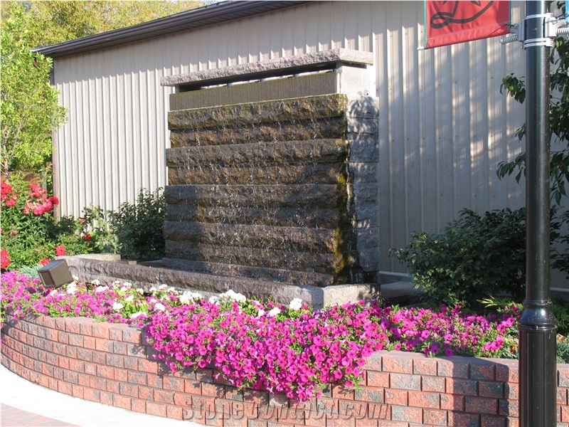 Morning Rose Granite Nipigon Fountain, Water Feature