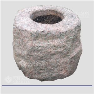 Morning Rose Granite Rustic Planter