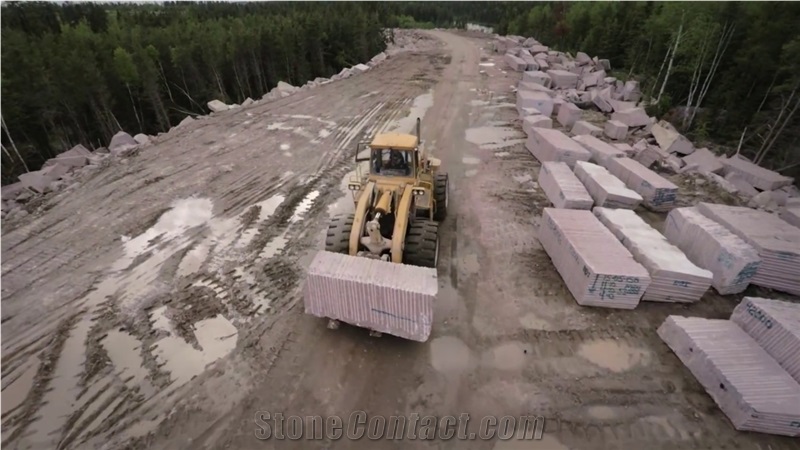 Vermillion Pink Granite-Morning Rose/ North American Pink Granite Blocks