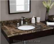Dark Emperador Marble Bathroom Countertop