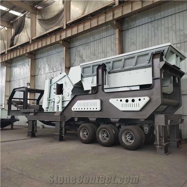 Efficiency 100T/H Mobile Construct  Lime Stone Crusher Plant