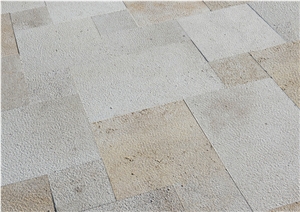 French Pattern Travertine Bush Hammered