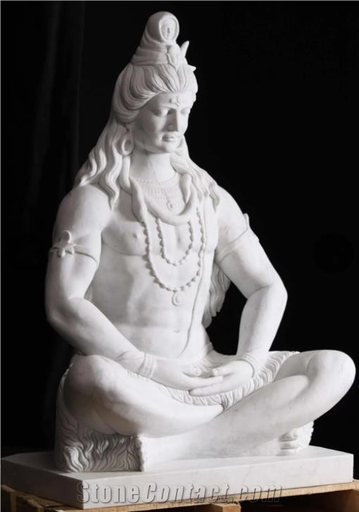 Carved Life Size Hindu God Statue Stone Lord Ganesha Statue