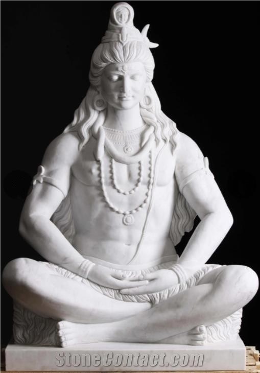 Carved Life Size Hindu God Statue Stone Lord Ganesha Statue