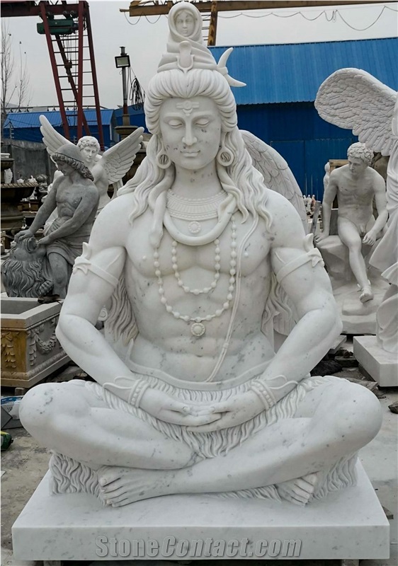 Carved Life Size Hindu God Statue Stone Lord Ganesha Statue