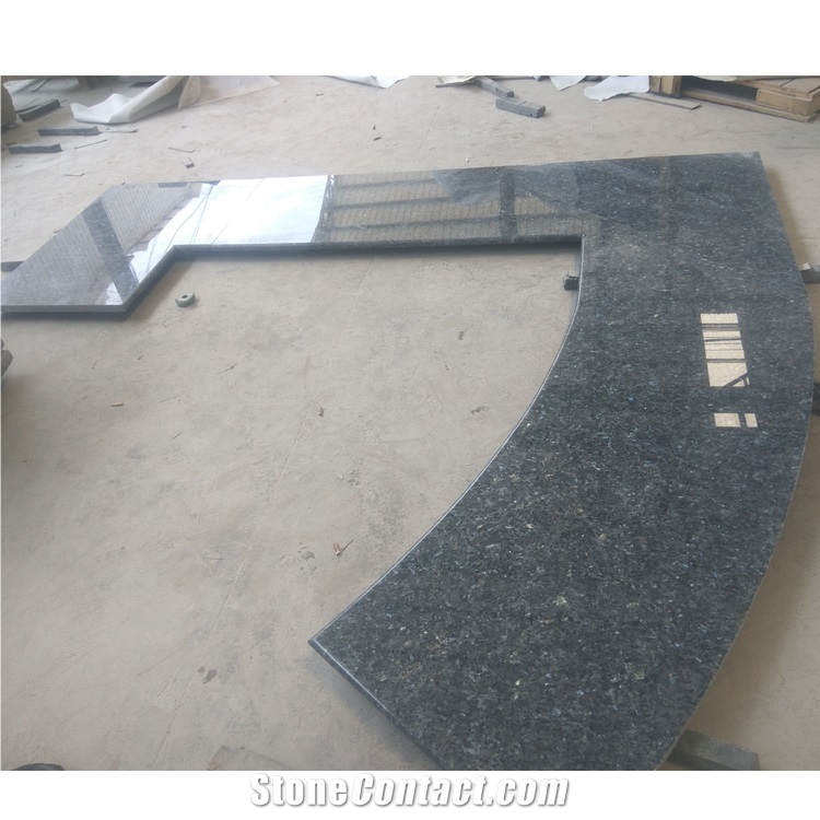 Customize Blue Pearl Prefab Granite Kitchen Countertop