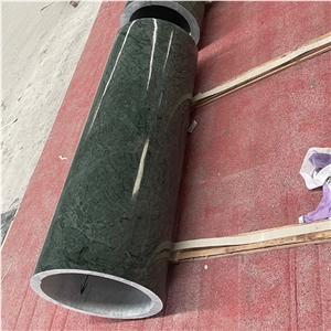 Customized Green Marble Hollow Pillar Column For Project