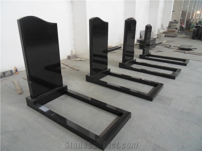 High Polished China Black Granite Muslim Gravestones