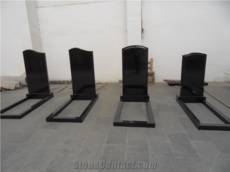 High Polished China Black Granite Muslim Gravestones