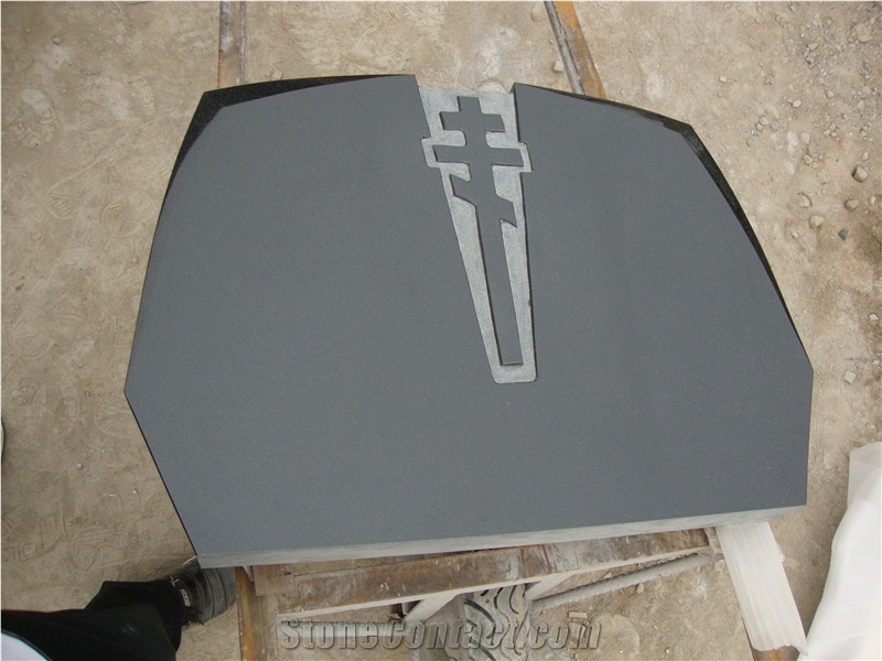 High Polished China Black Granite Muslim Gravestones