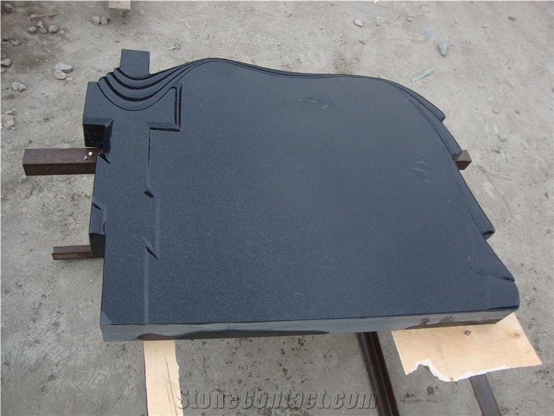 High Polished China Black Granite Muslim Gravestones