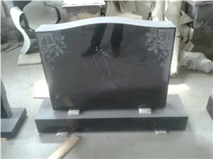 High Polished China Black Granite Muslim Gravestones