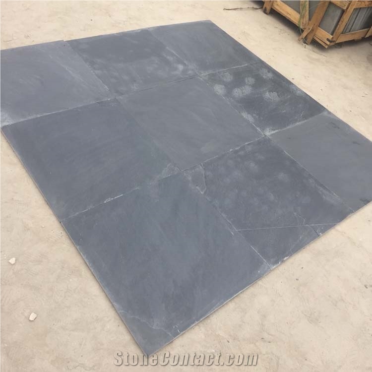 High Quality Natural Black Slate Flooring Tiles
