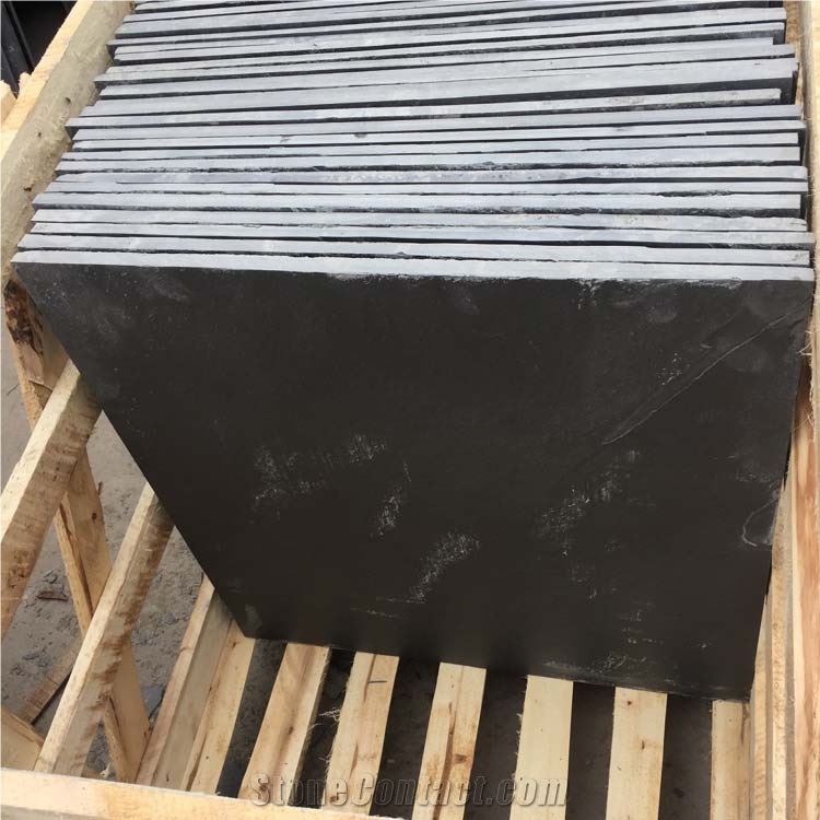 High Quality Natural Black Slate Flooring Tiles