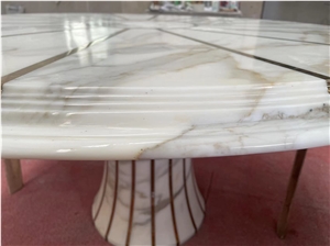 Home Decor Nordic Modern Calacatta Gold Marble Table