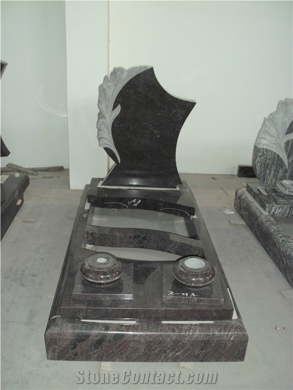 Indian Granite Aurora Paradiso Granite Tombstone