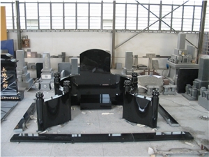 Japanese Monument Designs Jet Black Headstone And Monument