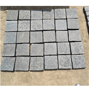 Landscape  Square Mongolia Black Granite Cube Garden Stone