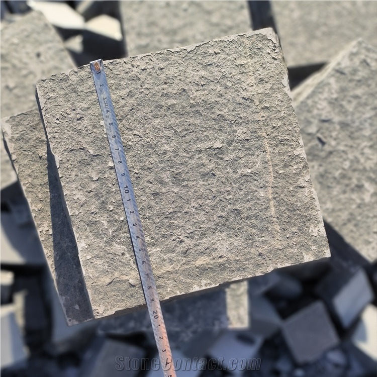 Landscape  Square Mongolia Black Granite Cube Garden Stone