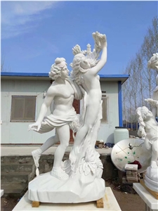 Life Size Natural Stone White Marble Statues Of Naked Women