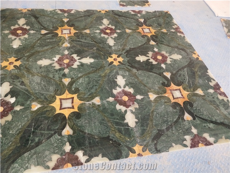 Marble Entrance Flower Floor Medallion Pattern Design Tile