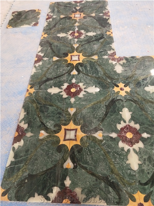 Marble Entrance Flower Floor Medallion Pattern Design Tile