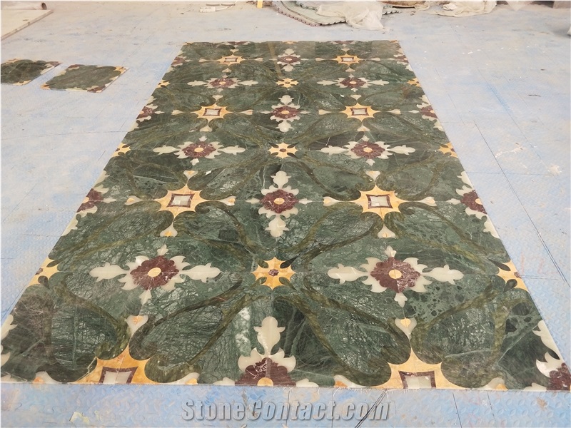 Marble Entrance Flower Floor Medallion Pattern Design Tile