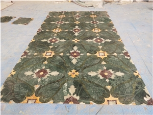 Marble Entrance Flower Floor Medallion Pattern Design Tile