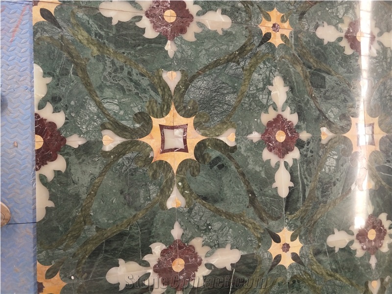Marble Entrance Flower Floor Medallion Pattern Design Tile