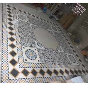 Multicolor Marble Mosaic Irregular Pattern For Hotel Hall