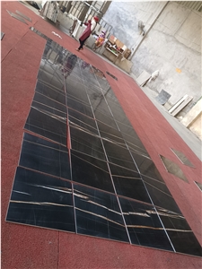 Sahara Marble Saint Laurent Noir Or Golden Marble Floor Tile