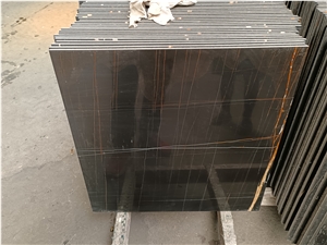 Sahara Marble Saint Laurent Noir Or Golden Marble Floor Tile