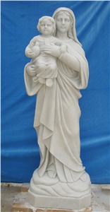 Wholesale White Marble Mary Catholic Religious Statues