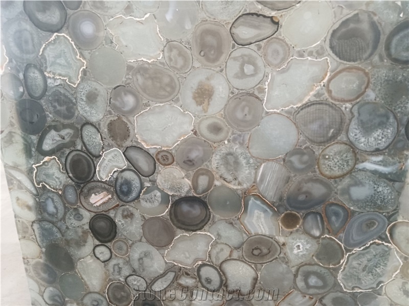 Agate Grey Semi-Precious Stone