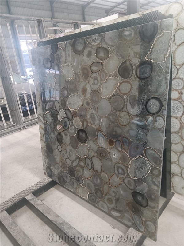 Agate Grey Semi-Precious Stone