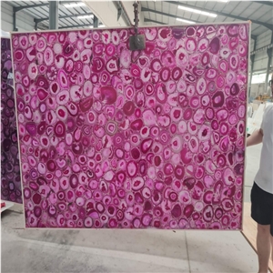 Pink Gemstone Slab Agate Stone Semi Precious Stone