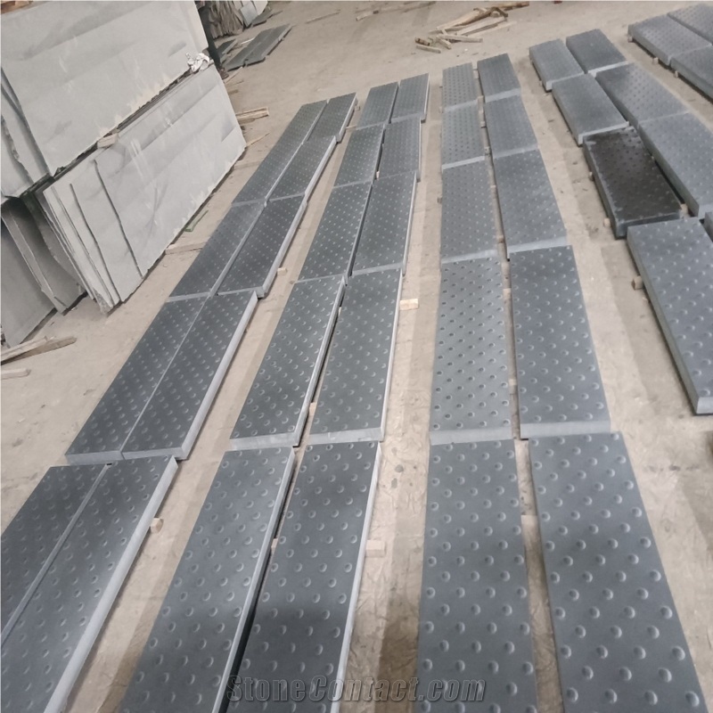 Black Basalt Tactile Pavers Blind Stone Pedestrian Pavers