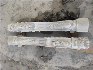 Carrara White Marble Fireplace