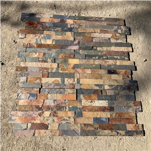 Rusty Slate Cladding Wall Panel Veneer Stone Stack Cladding